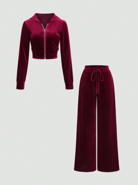 مجموعة ملابس كاجوال للنساء مكونة من 2 قطعة، ملابس علوية